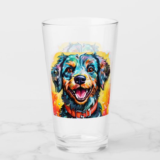 Hond met Bril Glas (Voorkant)