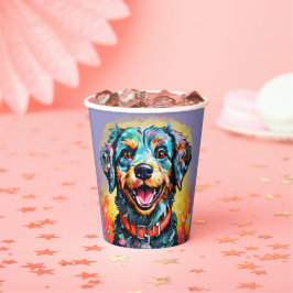 Hond met Bril Papieren Bekers