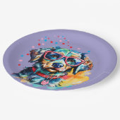 Hond met Bril Papieren Bordje (Gekanteld)