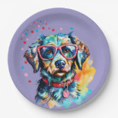 Hond met Bril Papieren Bordje (Voorkant)