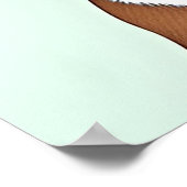 Hond met bruine en witte jas en halsband poster (Hoek)