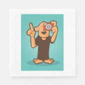 Hond met camera servet (Voorkant)