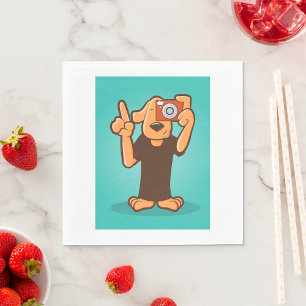 Hond met camera servet