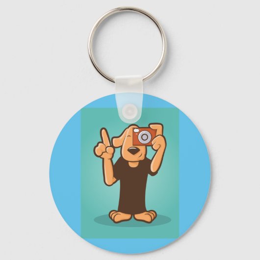 Hond met camera sleutelhanger (Voorkant)