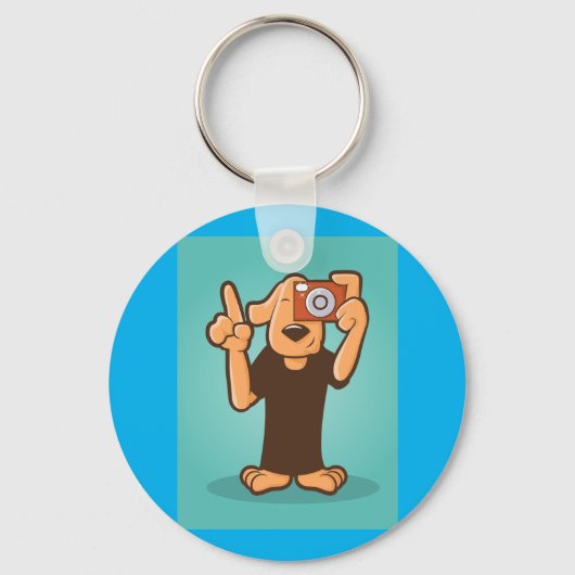 Hond met camera sleutelhanger (Achterkant)