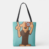 Hond met camera tote bag (Achterkant)