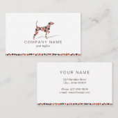 Hond met cirkels visitekaartje (Voorkant / Achterkant)