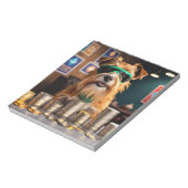 Hond met crypto munten notitieblok (Linkerzijde)