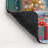 Hond met drone en vakantie cadeau muismat (Hoek)