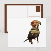 hond met dubbele blootstelling briefkaart (Voorkant / Achterkant)