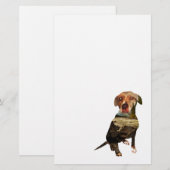 hond met dubbele blootstelling briefpapier (Voorkant / Achterkant)