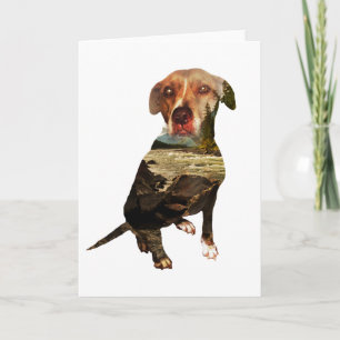 hond met dubbele blootstelling kaart