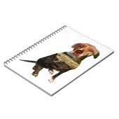 hond met dubbele blootstelling notitieboek (Linkerzijde)