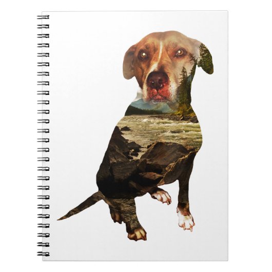 hond met dubbele blootstelling notitieboek (Voorkant)