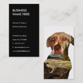 hond met dubbele blootstelling visitekaartje (Voorkant / Achterkant)