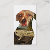 hond met dubbele blootstelling visitekaartje (Achterkant)