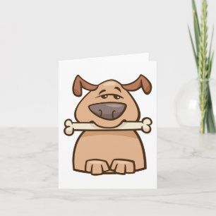 hond met een bot kaart