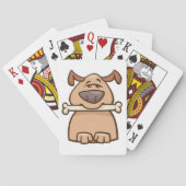 hond met een bot pokerkaarten (Achterkant)