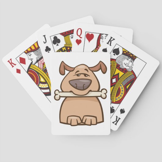 hond met een bot pokerkaarten (Achterkant)