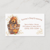 Hond met een hond in bubbels visitekaartje (Voorkant)