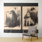 hond met een hoog leven, hond met een laag leven wandkleed (In Situ (horizontaal))