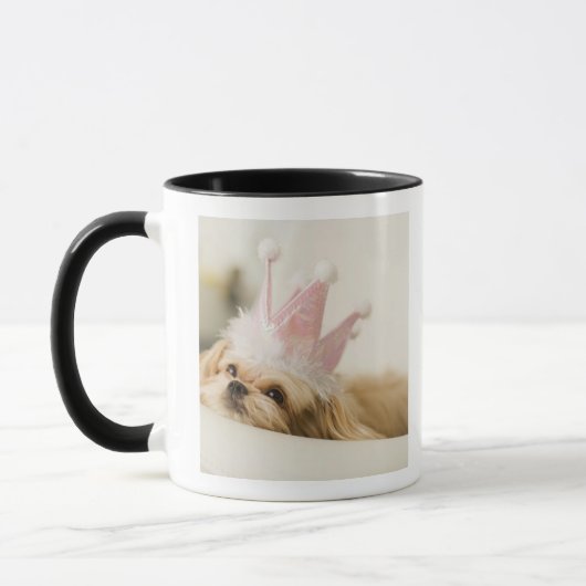 Hond met een kroon mok (Links)
