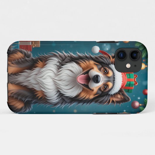 Hond met een levendige en vriendelijke uitdrukking Case-Mate iPhone case (Achterkant (horizontaal))