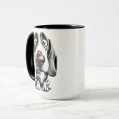 Hond met een lieveheersbeestje mok (Voorkant links)