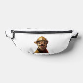 Hond met een rode brandweerhelm ontwerp heuptasje (Liggend)
