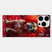 Hond met een rode pruik i-phone hoesje (Achterkant (horizontaal))