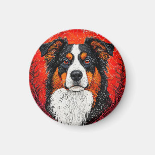 Hond met een schattig gezicht magneet