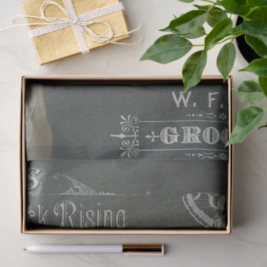 hond met ephemera-debetpapier tissuepapier (Geschenk)