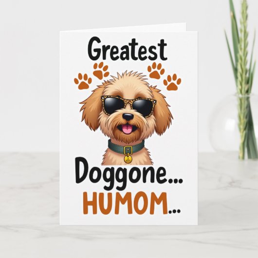 Hond met gespikkelde zonnebril kaart (Voorkant)