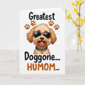 Hond met gespikkelde zonnebril kaart (Gele Bloem)