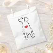 Hond met Hart Illustratie Favor Bag Bedankzakje (Geknipt)