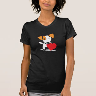 Hond met hart t-shirt