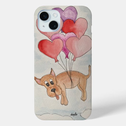 Hond met Hartballonnen Case-Mate iPhone Case (Achterkant)