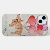 Hond met Hartballonnen Case-Mate iPhone Case (Achterkant (horizontaal))