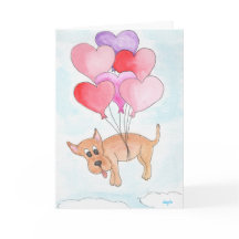 Hond met Hartballonnen