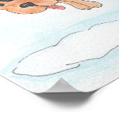 Hond met Hartballonnen Poster (Hoek)
