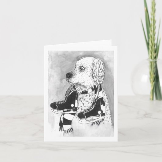 Hond met Hockey School Kaart (Voorkant)