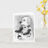 Hond met Hockey School Kaart (Gele Bloem)