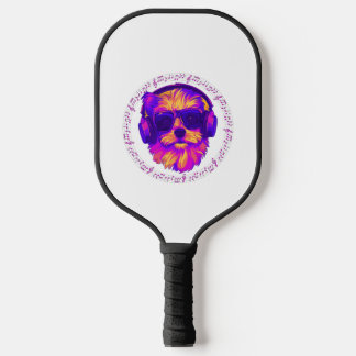 Hond met hoofdtelefoon Hond met bril Pickleball Paddle