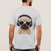 HOND MET HOOFDTELEFOON.JPG T-SHIRT (Achterkant)