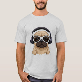 HOND MET HOOFDTELEFOON.JPG T-SHIRT