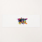 Hond met Hoofdtelefoon Kleurrijk Yogamat (Voorkant (horizontaal))