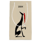 Hond met Kerstman Pet Kerst Klein Cadeauzakje (Voorkant)