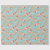 hond met Kerstmis met kerstmis Cadeaupapier (Vlak)