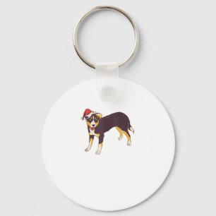 Hond met kerstmuts - Grappige kerst Sleutelhanger