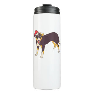 Hond met kerstmuts - Grappige kerst Thermosbeker